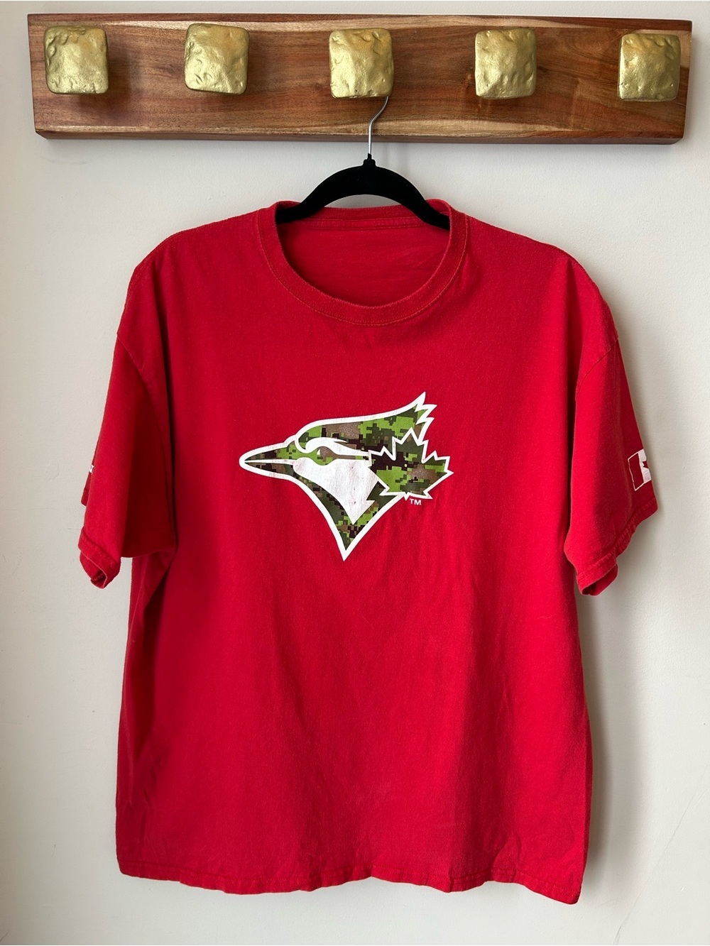 🟢 5 for $25 🟢 Y2K / 2010s Toronto Blue Jays Military Camo Logo Honda Promo Tee